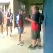 Boy Fighting With Classmate.
