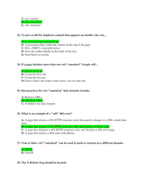 SEOMoz Quiz Test Answer 5