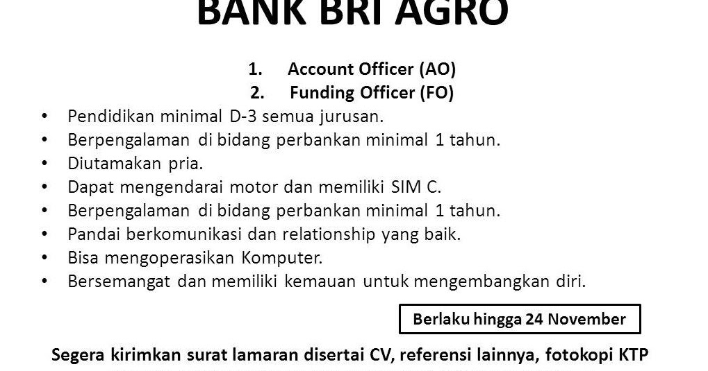 Lowongan Kerja Bank Mandiri Februari 2017 2018 Medan 