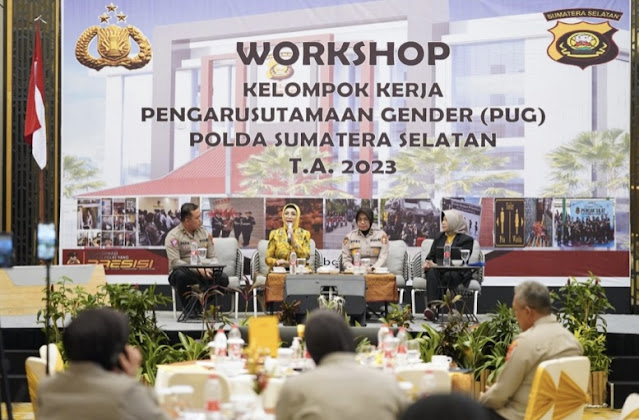 Acara Workshop Kelompok Kerja Pengarusutamaan Gender (PUG)Ketua DPRD Prov. Sumsel Menjadi Narasumber