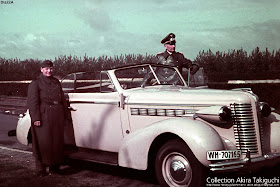 NAZI JERMAN Foto Berwarna Mobil Wehrmacht