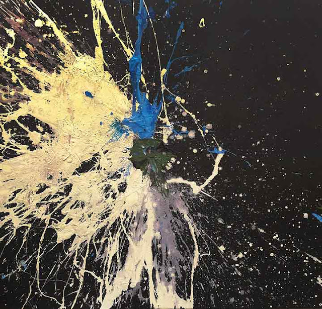 Visual Artist, splatter art, splash paint, painting series, art spots