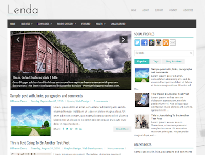 Lenda - free download magazine blogger templates