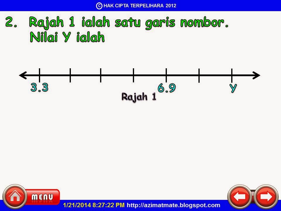 AZIMAT SEKOLAH RENDAH: GARIS NOMBOR