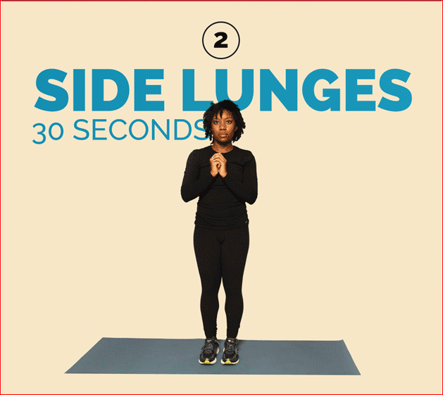 Side Lunges 30 Seconds