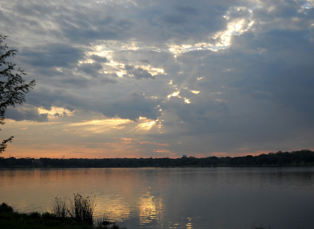 After the Easter Sunday storm at White Rock Lake, Dallas, Texas