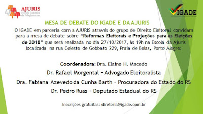 Mesa de debates - Reformas Eleitorais - Eleições 2018