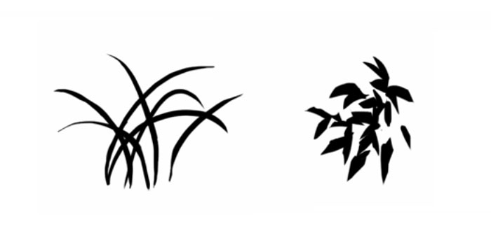 custom photoshop leaves grass brush