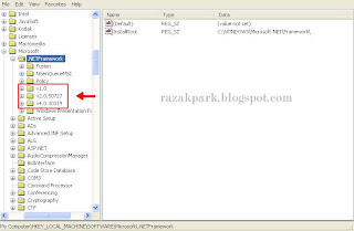 cyber-central.blogspot.com - cara melihat versi net framework