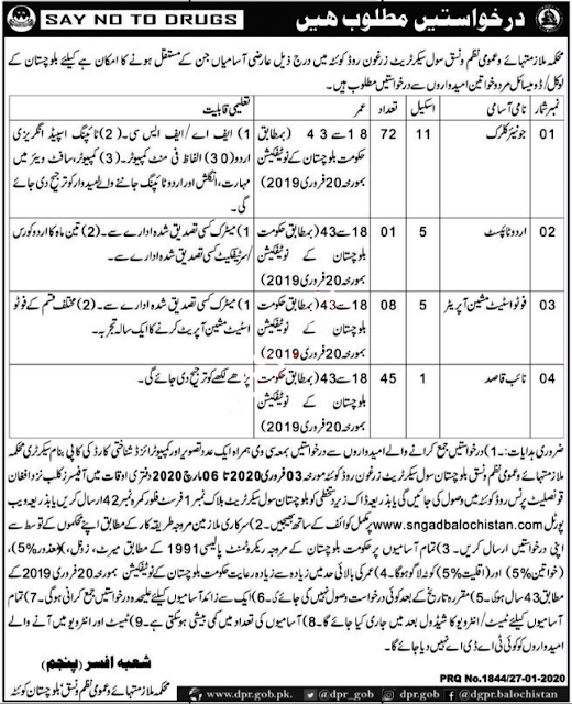 Civil Secretariat Jobs govt Jobs 2020