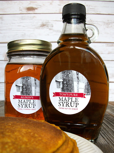 Custom Tree Tapping Maple Syrup Bottle Labels