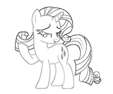 #1 Rarity Coloring Page