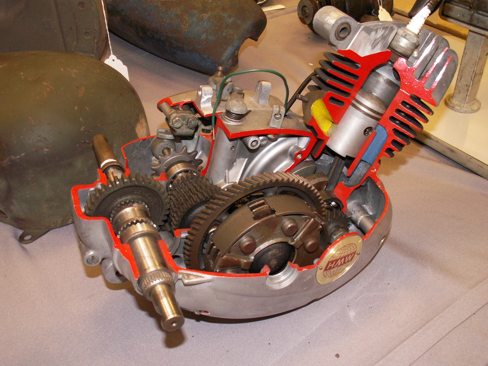 Motorcycle Engine Cutaway