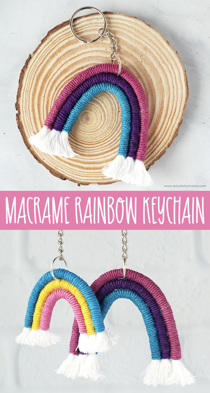 Macrame Rainbow Keychains