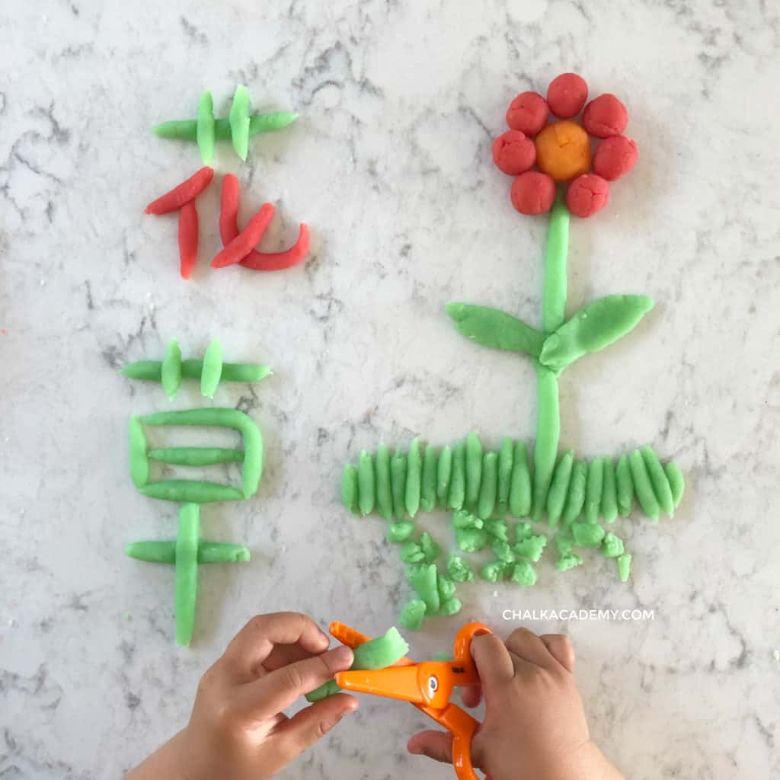 Chinese or Korean playdough activity