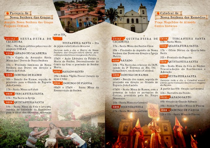 PROGRAMAÇÃO SEMANA SANTA 2023 EM CAXIAS - MA