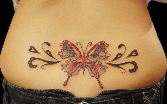 Various Tattoos Art: Butterfly Tattoo on Back