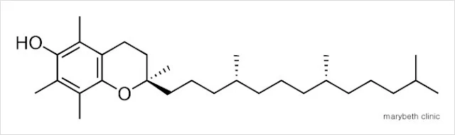 The α-tocopherol form of vitamin E 화학구조식 이미지