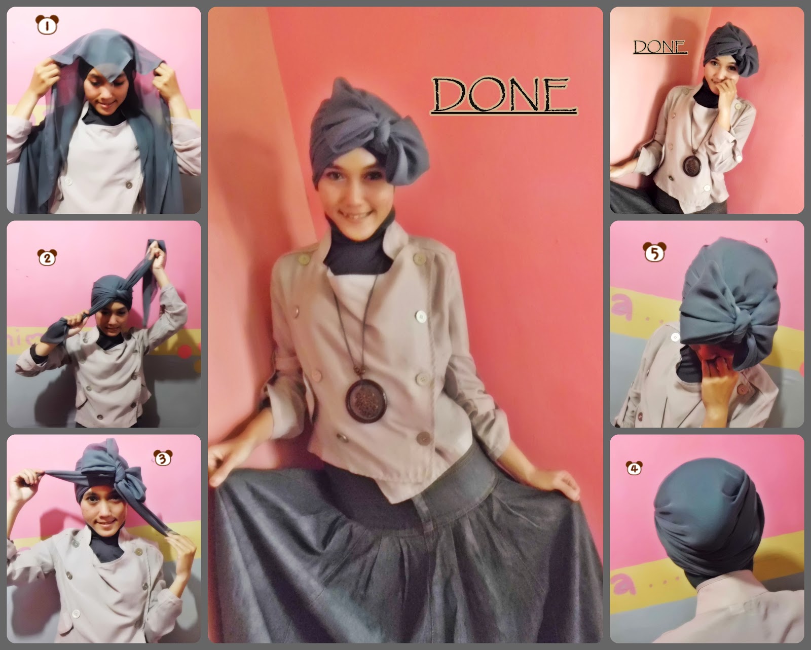 28 Foto Tutorial Hijab Paris Pita Paling Update Tutorial Hijab