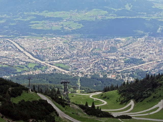 The city of Innsbruck as seen from Seegrube