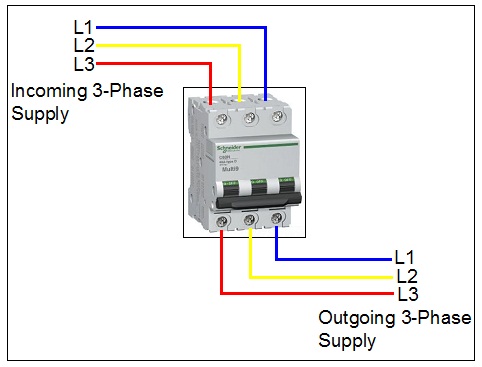 how to wire 3 pole circuit breaker  electrical blog