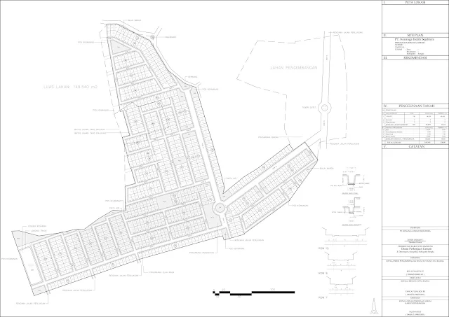 contoh site plan proyek konstruksi