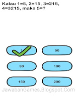 Kunci Jawaban Brain Out Level 42: Kalau 1=5, 2=15, 3=215, 4=3215, maka 5=?