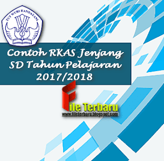 Contoh RKAS Jenjang SD Tahun Pelajaran 2017/2018