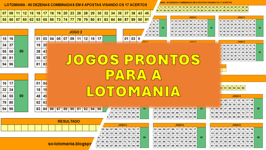 Jogos prontos Lotomania