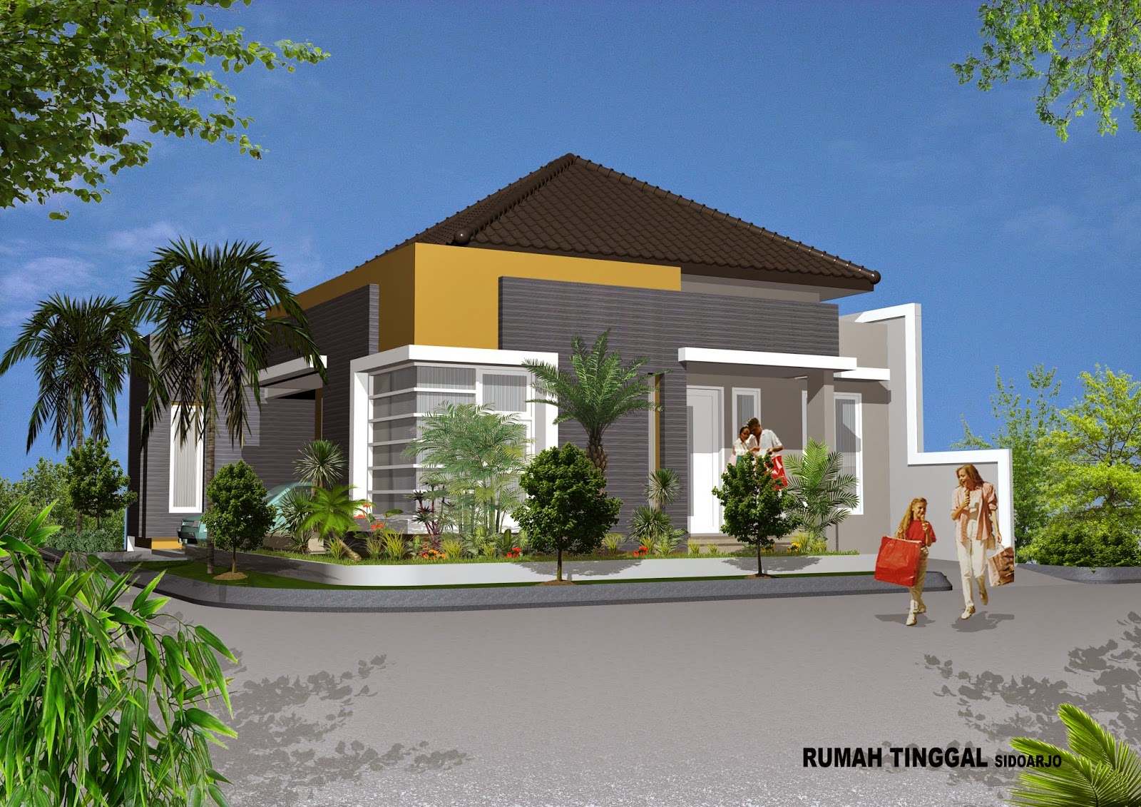 Desain Rumah Minimalis Hook 1 Lantai