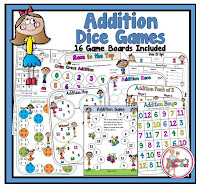  Addition Dice Games with a Kid Theme