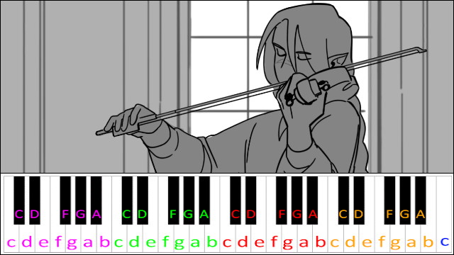 Sunsprite's Eulogy Piano / Keyboard Easy Letter Notes for Beginners