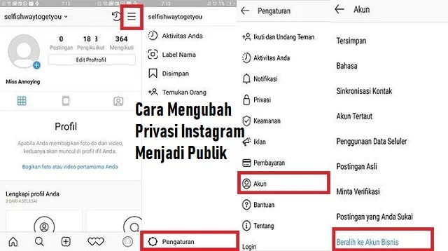 Cara Mengubah Privasi Instagram Menjadi Publik