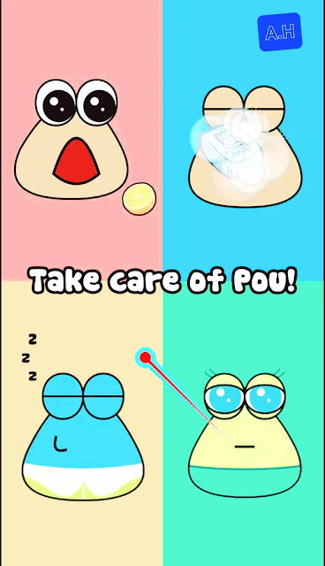 كن مستعد للأعتناء بحيوانك الأليف Pou! تحميل لعبة Pou المجانية لهواتف الأندرويد Pou for Android