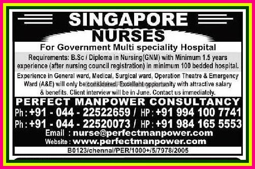 Jobs in Govt Multi Speciality Hospital Singapore