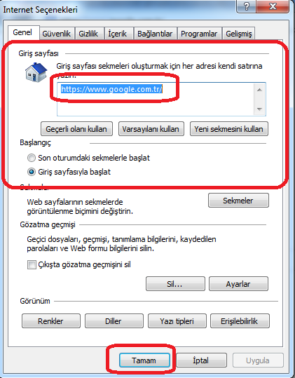 Google Ana Sayfam Yap Internet Explorer