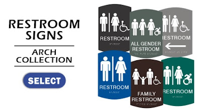 ADA compliant unisex restroom signs