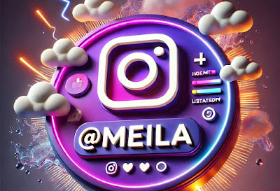 1.Edit namamu dengan hiasan icon logo instagram.