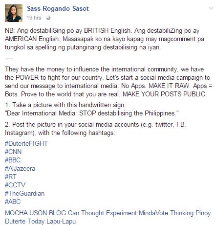  'Stop Destabilising the Philippines' Netizen Pleads on International Media; Goes Extremely Viral.