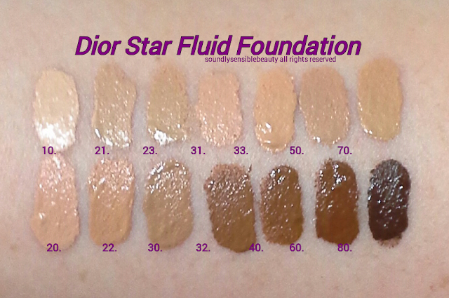 DiorSkin Star Fluid Foundation Review & Swatches of Shades