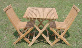 teak garden furniture set foldhing chair