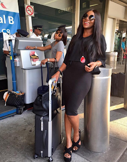 The beautiful Nollywood actress, Genevieve Nnaji arrived in Toronto, Canada today, 10th of September for the on going Toronto International Film Festival (TIFF).