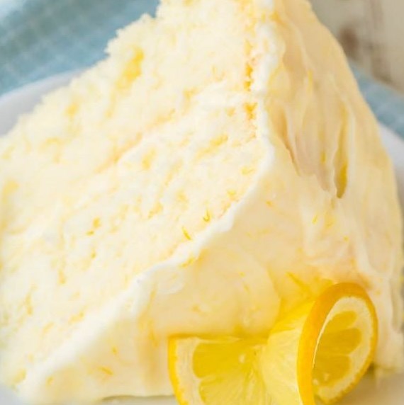 Lemon Layer Cake with Lemon Cream Cheese Frosting #Dessert #Homemade