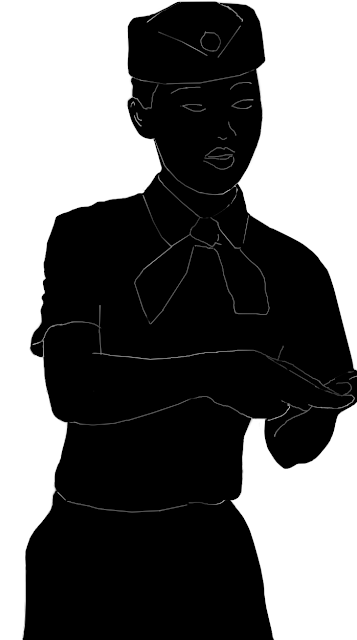 silhouette of a chinese ticket checker