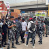 PHOTOS: #EndBadGovernment protest in Ikeja draws armed security presence