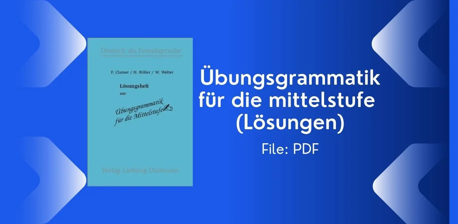 Free German Books: Übungsgrammatik für die mittelstufe (Lösungen)