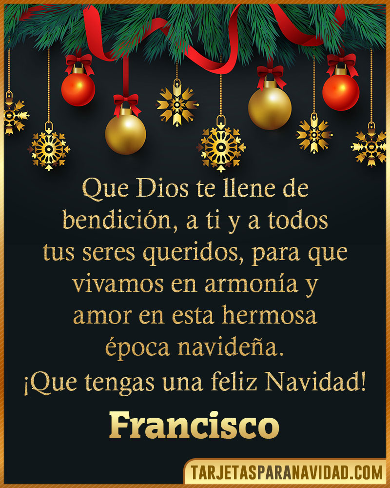 Frases cristianas de Navidad para Francisco