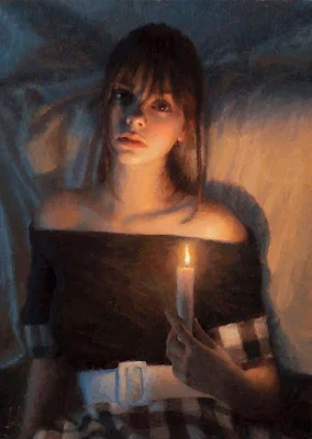 By Candlelight painting Damian Lechoszest