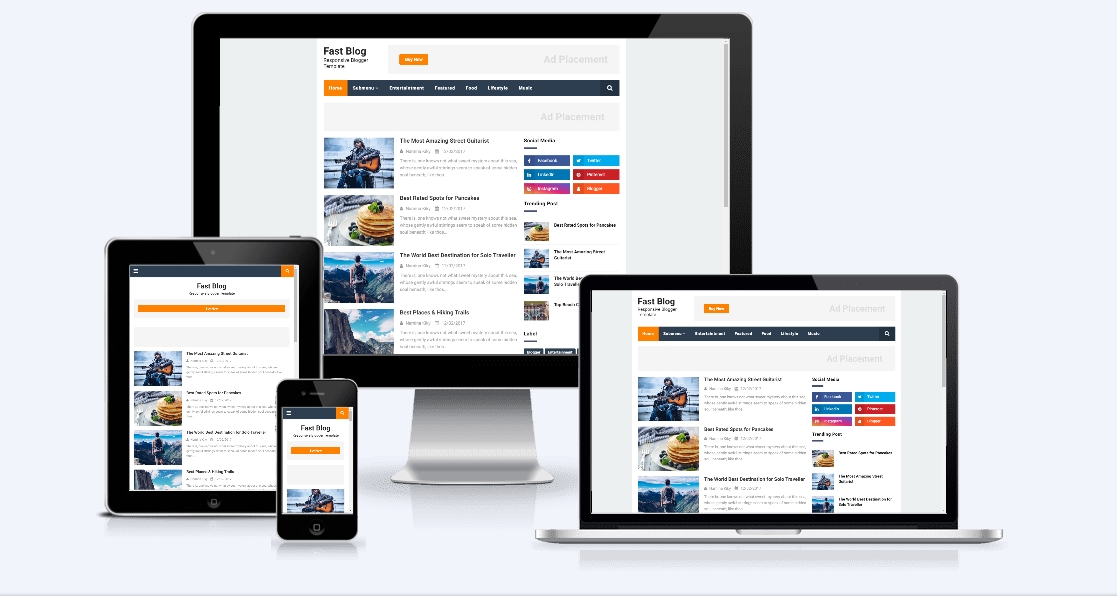 Fast Blog - Responsive Blogspot Template