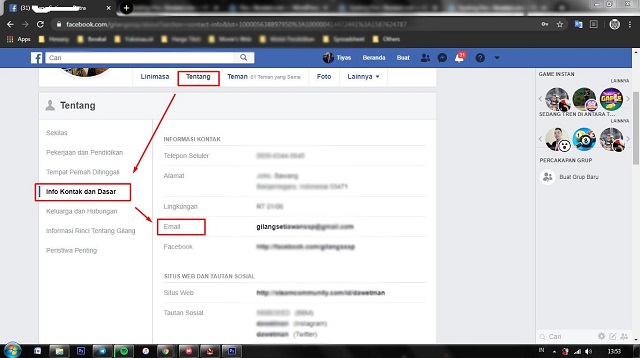 Cara Mengetahui Email FB Sendiri